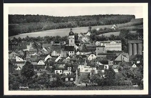 AK Gössnitz / Altenburg, Ortsansicht mit Kirche