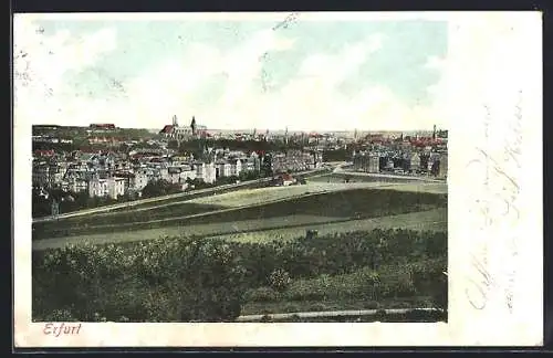 AK Erfurt, Aussicht auf die Stadt