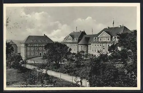 AK Egendorf, Thüringische Staatsschule mit Zufahrt