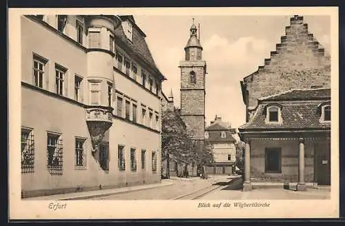 AK Erfurt, Strasse an der Wigbertikirche