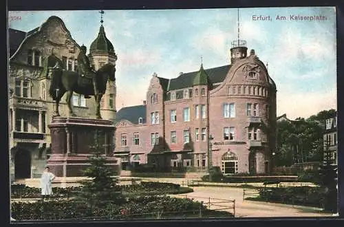 AK Erfurt, am Kaiserplatz