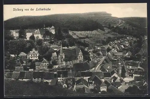 AK Stolberg / Harz, Panorama von der Lutherbuche gesehen