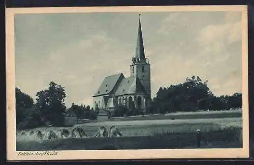 AK Schleiz, Blick auf Bergkirche