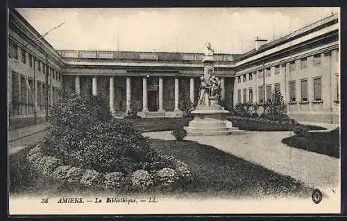 AK Amiens, La Bibliothèque