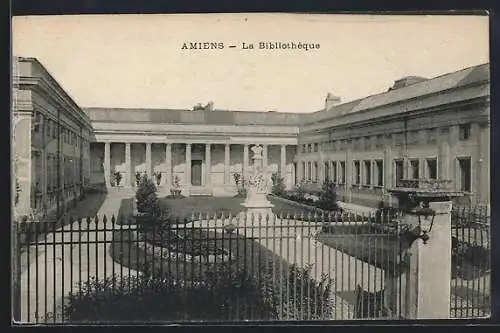 AK Amiens, La Bibliothèque