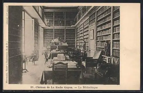 AK La Roche Guyon, Le Château, La Bibliothèque