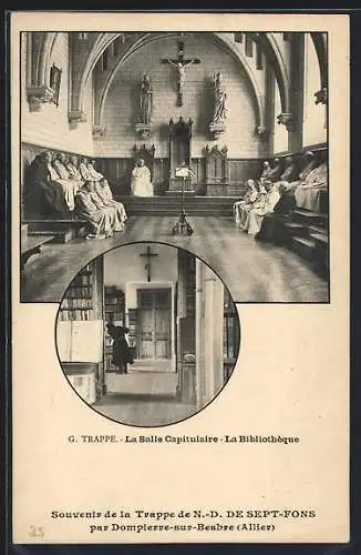 AK Trappe de Notre-Dame-de-Sept-Fons, la salle capitulaire et la bibliotheque