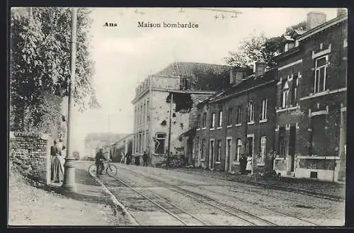 AK Ans, Maison bombardée