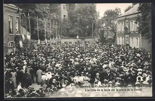 AK Ecaussinnes-Lalaing, 6e Goûter Matrimonial, L`arrivée de la foule sur la place de la Ronce