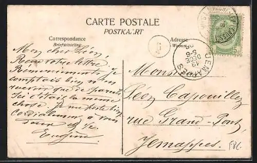 AK Ecaussinnes-Lalaing, 4me anniversaire du Goûter Matrimonial 1906, La Foule