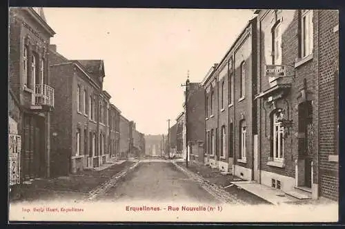 AK Erquelinnes, Rue Nouvelle, Strassenpartie