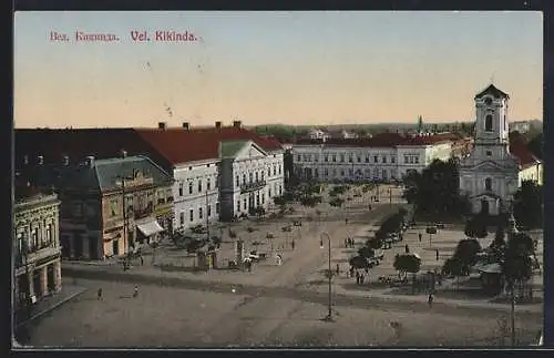 AK Vel. Kikinda, Platz mit Kirche