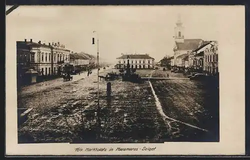 AK Maramaros-Sziget, Blick über den Marktplatz