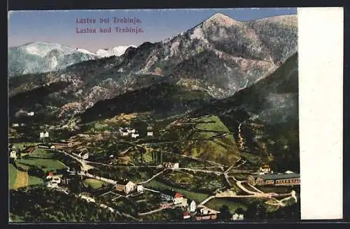 AK Trebinje, Teilansicht mit Bergpanorama