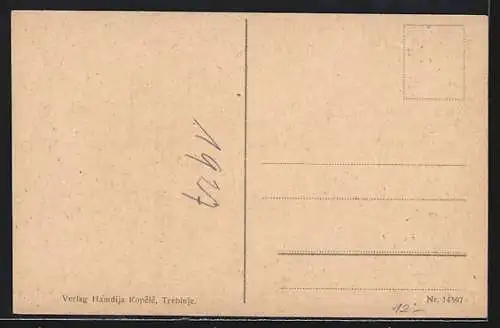 AK Trebinje, Teilansicht mit Bergpanorama