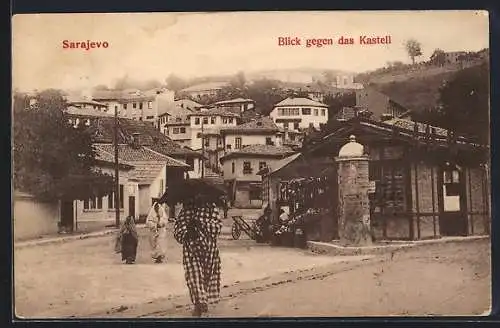 AK Sarajevo, Blick gegen das Kastell