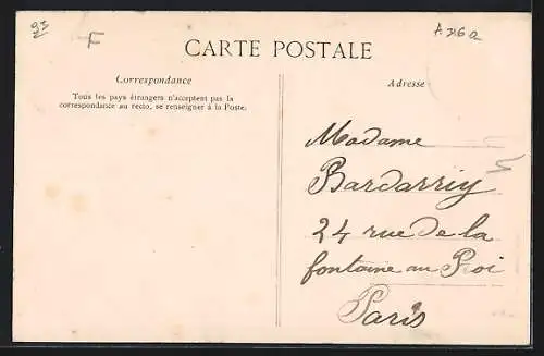AK Gournay-sur-Marne, La Pointe de Gournay avec cheval et calèche devant l`auberge