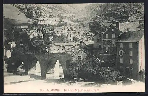 AK Sainte-Enimie, Le Pont Romain et le village