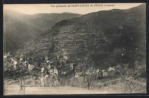 AK Saint-Léger de Peyre, Vue générale du village en Lozère