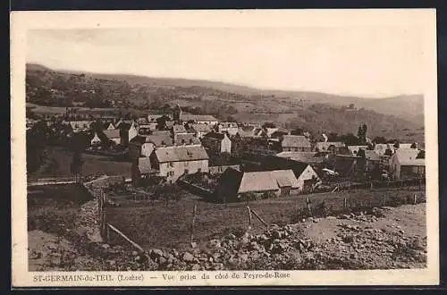 AK Saint-Germain-du-Teil, Vue prise du côté de Peyre-de-Rose