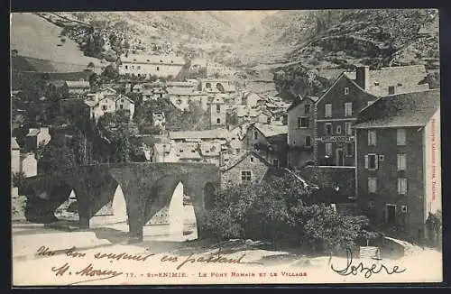 AK Sainte-Énimie, Le Pont Romain et le village