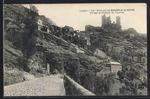 AK Bagnols-les-Bains, Village et Château du Tournel