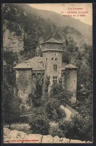 AK La Lozère, Château de la Caze dans les Gorges du Tarn