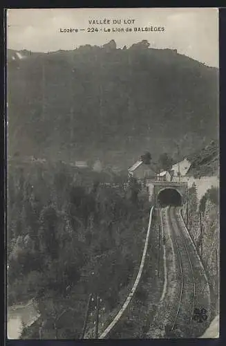 AK Balsièges, Le Lion de Balsièges et tunnel ferroviaire dans la vallée du Lot