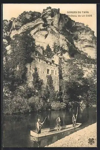 AK Gorges du Tarn, Château de La Caze et canoë sur la rivière