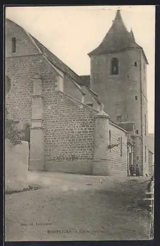 AK Marvejols, Église paroissiale et son clocher imposant