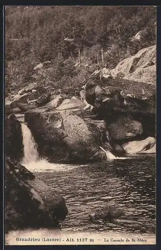 AK Grandrieu, La Cascade de St-Méen à 1127 m d`altitude