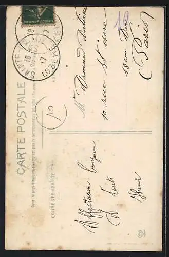 AK Sainte-Enimie, L`Église et vue sur le village dans les Gorges du Tarn