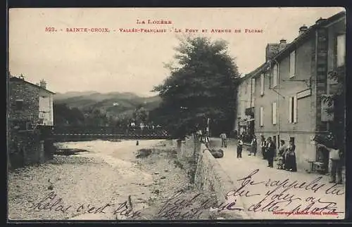 AK Sainte-Croix, Le Pont et Avenue de Florac dans la Vallée-Francaise