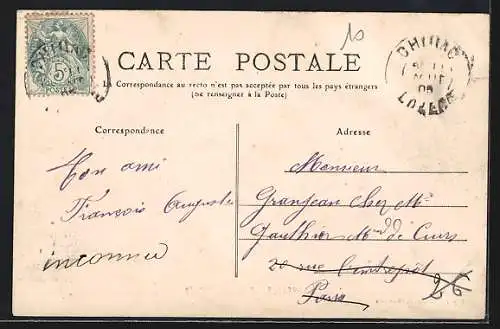 AK Marvejols, Porte de Chanelles et rue animée avec passants