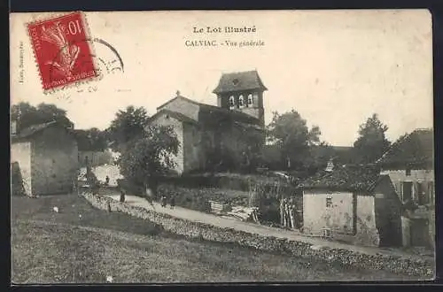 AK Calviac, Vue générale du village et de l`église