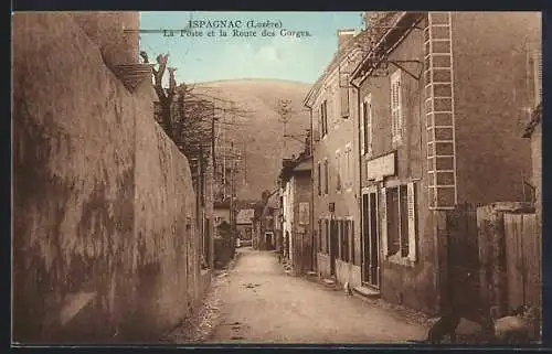 AK Ispagnac, La Poste et la Route des Gorges