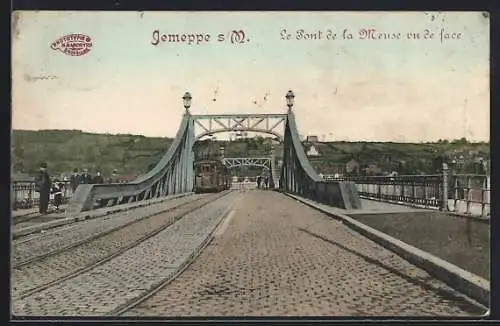 AK Jemeppe-sur-Meuse, Le Pont de la Meuse vu de face