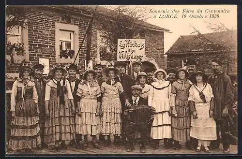 AK Lorcé, Fêtes du Centenaire 1930