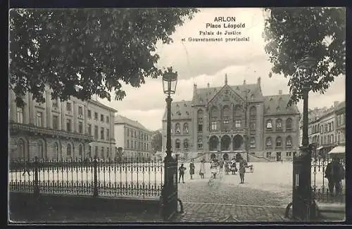 AK Arlon, Place Léopold, Palais de Justice et Gouvernement provincial