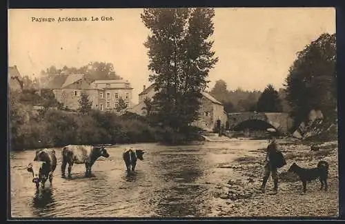 AK Waulsort, Paysage Ardennais, Le Gué