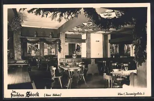 AK Wien, Restaurant Im Feuchten Stock, Bes. Hans Hübner, Jasomiergottstr. 3