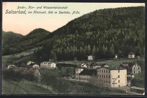 AK Kleinzell /N. Oe., Ortsansicht mit Bade-, Kur- und Wasserheilanstalt Salzerbad