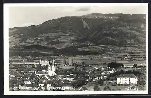 AK St. Andrä i. Lav., Blick gegen die Koralpe