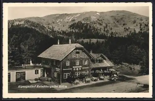 AK Katschberghöhe /Gmünd, Alpengasthof mit Berglandschaft