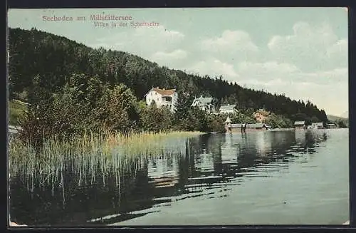 AK Seeboden am Millstättersee, Villen in der Schattseite