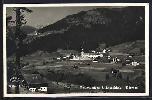 AK Maria-Luggau i. Lesachtale, Ortsansicht aus der Vogelschau