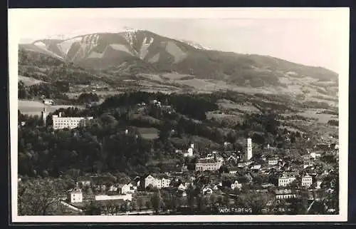 AK Wolfsberg, Ortsansicht mit Koralpe