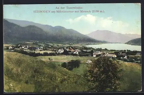 AK Seeboden am Millstättersee, Ortsansicht mit Mirnock