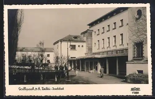 AK Gallspach /O.-Ö., Zeileis-Institut, Blick auf den Eingang