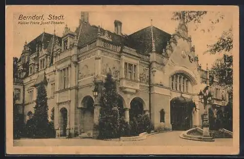 AK Berndorf, Blick auf das Kaiser Franz Josef-Theater